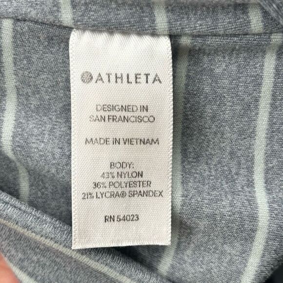 Athleta Leggings Gray White Striped Size XS - Picture 6 of 7